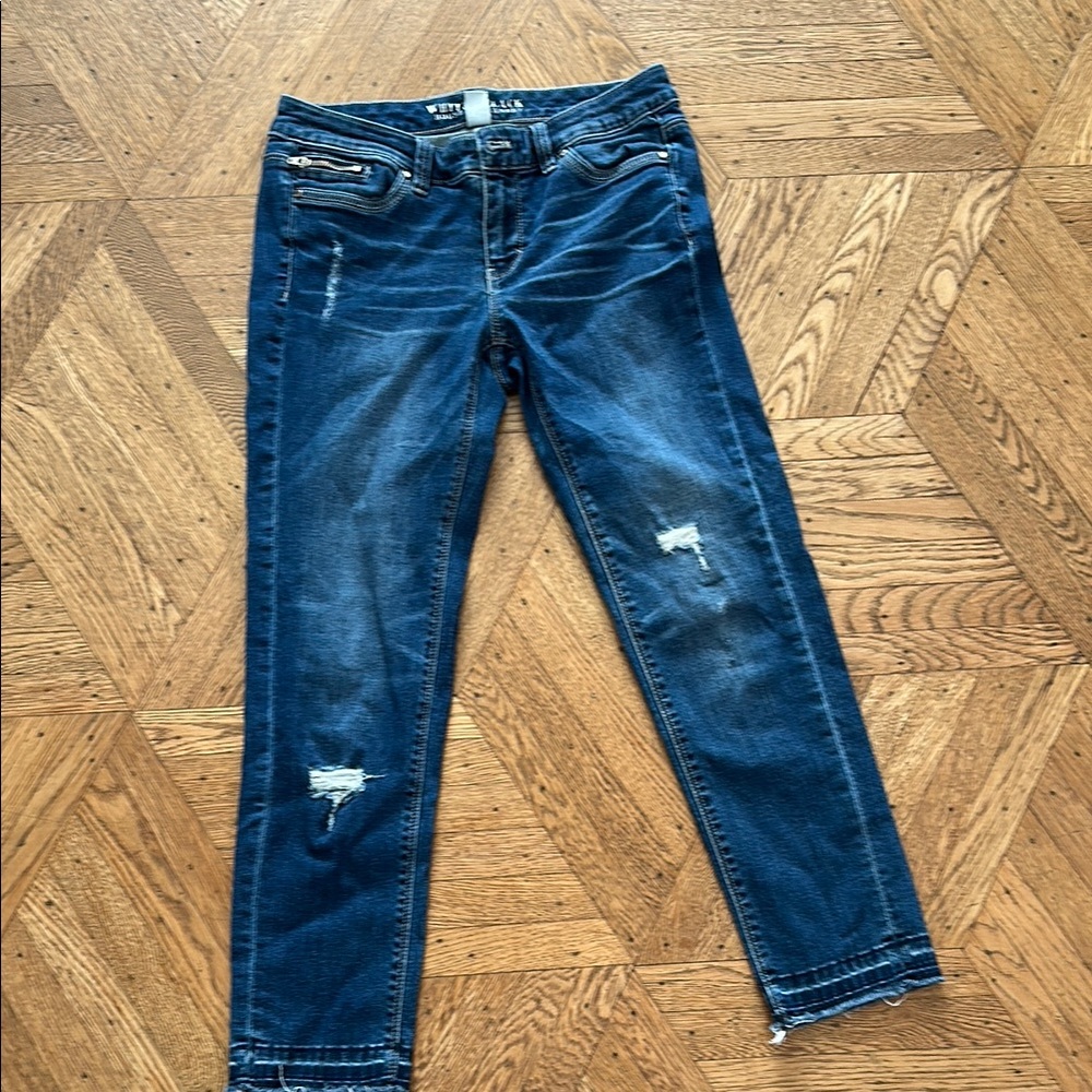 Women's Blue Distressed Jeans
